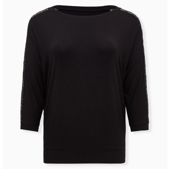 torrid Tops - Torrid Super Soft Lace Inset Sleeve Dolman Top
